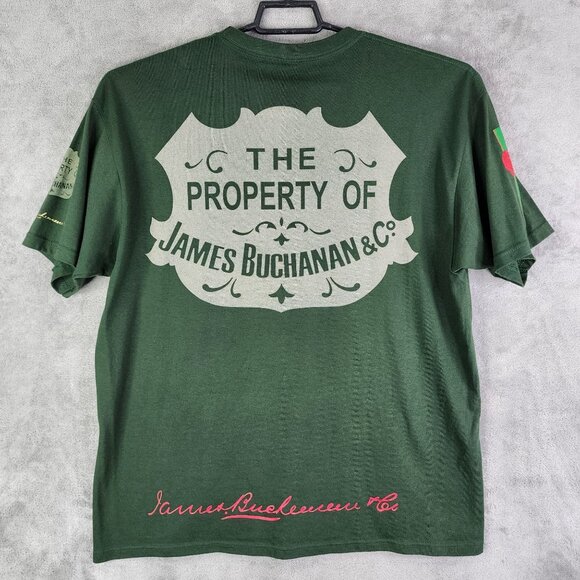 Men's Green & Gold Buchanan's Red Seal T-Shirt Short Sleeve Crew Neck Size XL - Picture 8 of 11